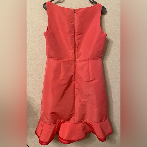 Red Valentino Dress Women Pink Taffeta Ruffle Hem - Picture 7 of 15